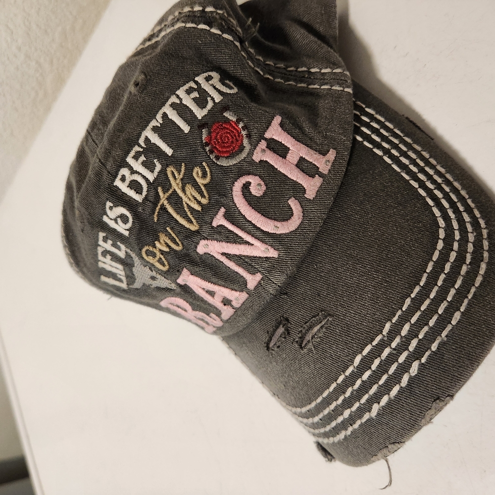 KBETHOS Vintage Gray Cap with Embroidery